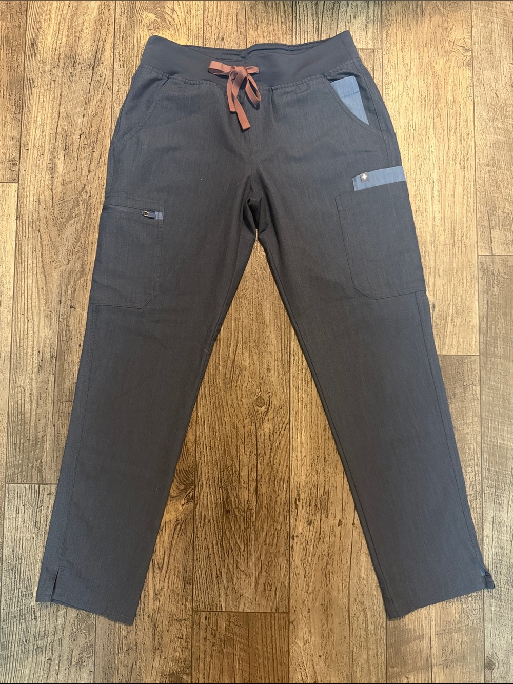 Figs Yola High Waisted Heathered Denim Pants